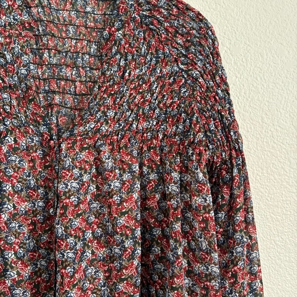 Moussy Women's Size F (One Size Fits Most) Multicolor Floral Long Sleeve Blouse - Picture 4 of 6